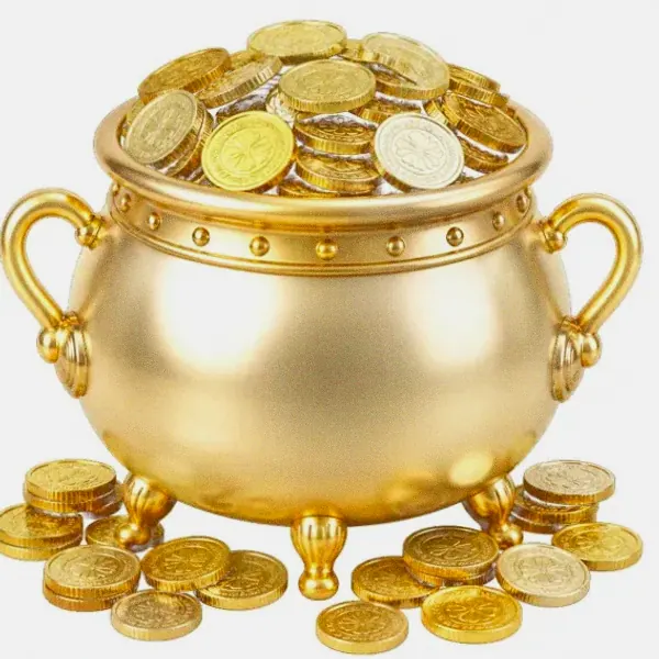 Coin-filled cauldron — Vox